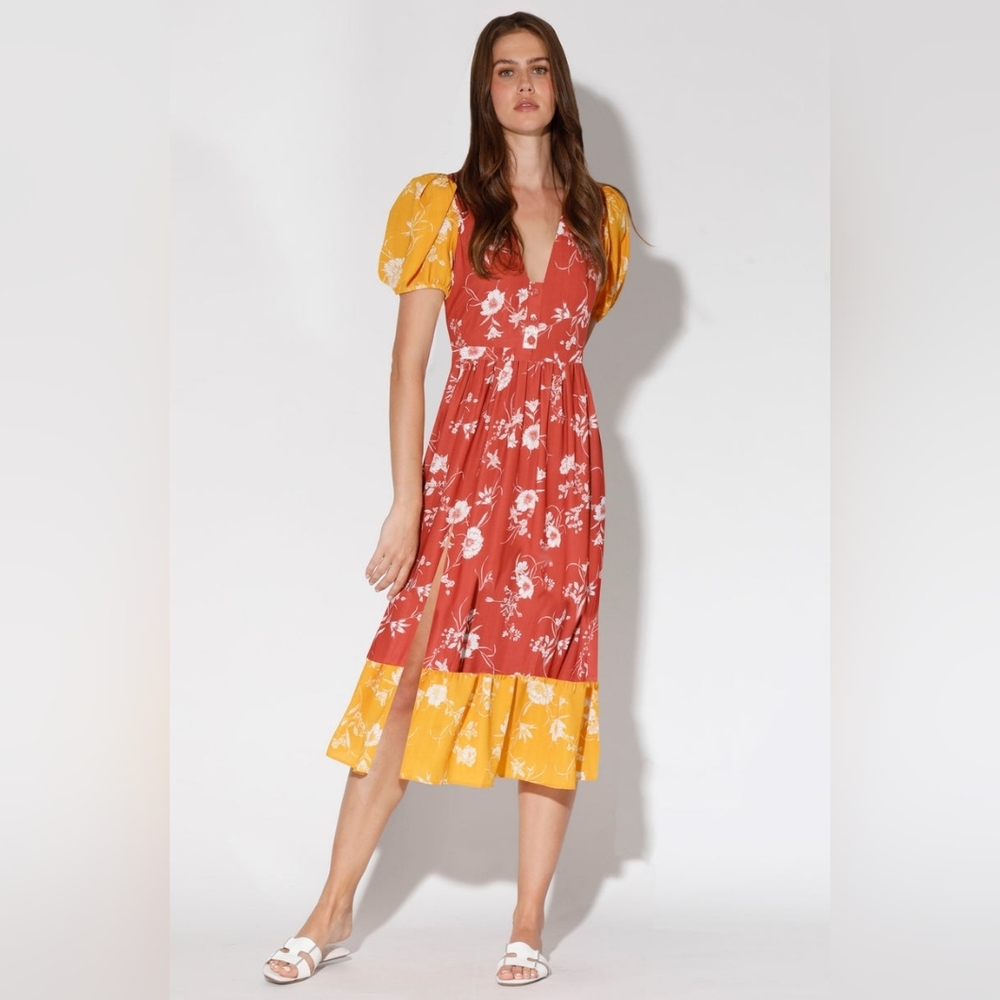 Walter Baker Cara Floral Midi Dress